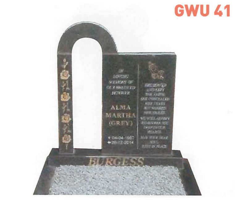 GWU 41 Tombstone | Jeudfra Funeral Services in Upington