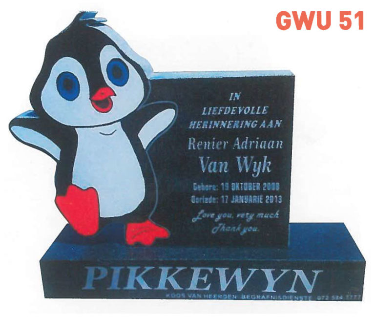 GWU 51 Tombstone | Jeudfra Funeral Services in Upington