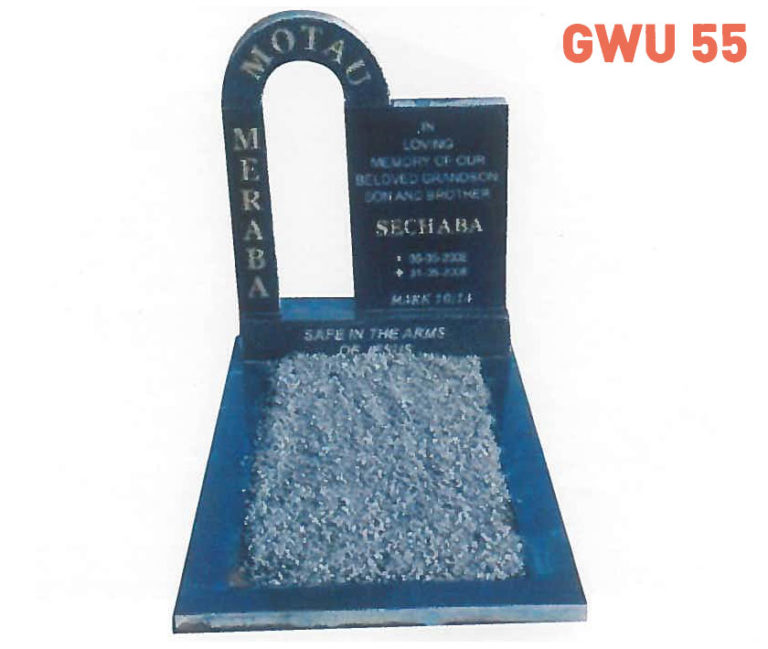 GWU 55 Tombstone | Jeudfra Funeral Services in Upington